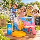 Dolphin Bubble Gun Machine Toy With Refill Solution (Random Color)