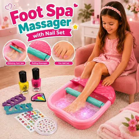 2 in 1 Foot Spa Massager with Nail Set For Kids (MBK-590)