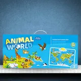 Interactive Talking Animal World Map with Sound For Kids
