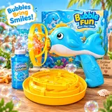 Dolphin Bubble Gun Machine Toy With Refill Solution (Random Color)