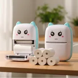 Mini Printer + 6 Paper Bundle - Complete Printing Kit