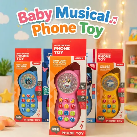 Baby Musical Phone Toy With Lights (Random Color | 555A-B)