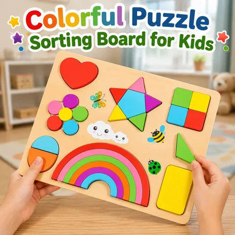 Colorful Puzzle Sorting Board For Kids (2025-30)