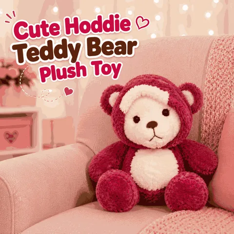 Cute Hoodie Bear Soft Plush Toy for kids (30cm | LG7)