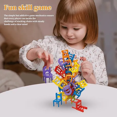 Stacking Chairs Balance Puzzle Battle Building Blocks Game (188D-60)