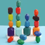 Colorful Wooden Stones Balance Stacking Game For Kids (2025-43)
