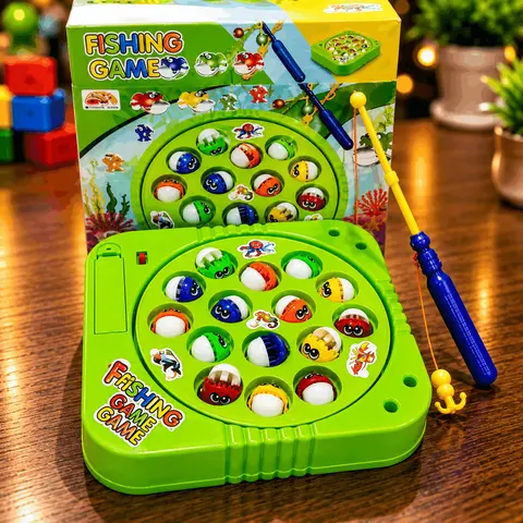 Battery-Operated Rotating Fishing Game Toy for Kids & Toddlers ( 15 Fish | AA8249)