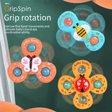 3 in 1 Baby Rattles Set with Suction Cup Spinner Toy (6329)