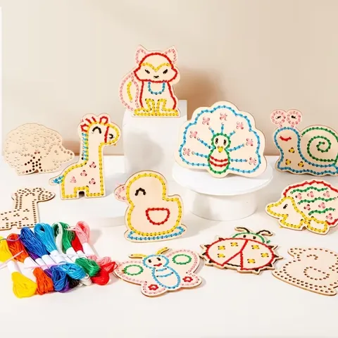 DIY Wooden Animal Cross Stitch Embroidery Kit (2025-29)