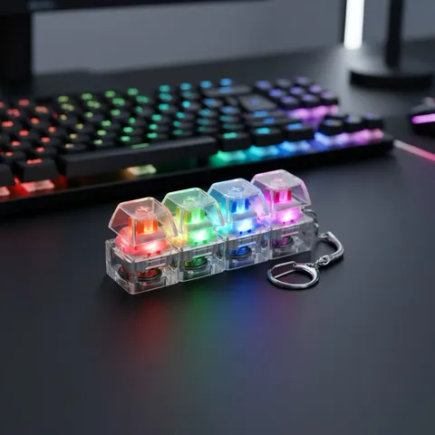 Keyboard Fidget Stress Relief Keychain for Kids & Adults (Random Colors | KC)