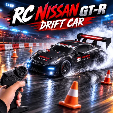 RC Nissan GT-R Drift Car for Kids – 2.4GHz High Speed (8601)