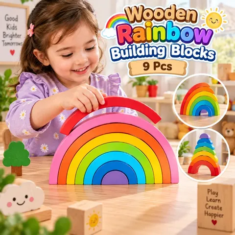 Wooden Rainbow Building Blocks | 2025-2