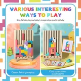 Wooden Educational & Colorful Geometric Versatile Blocks (YHM-89)