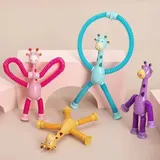 Telescopic Giraffe with Suction Cup Cartoon Toy For kids
