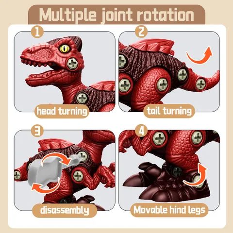 4 Pcs Dinosaur Assembly Toy Set (RL589-26D)