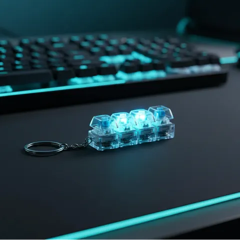 Keyboard Fidget Stress Relief Keychain for Kids & Adults (Random Colors | KC)